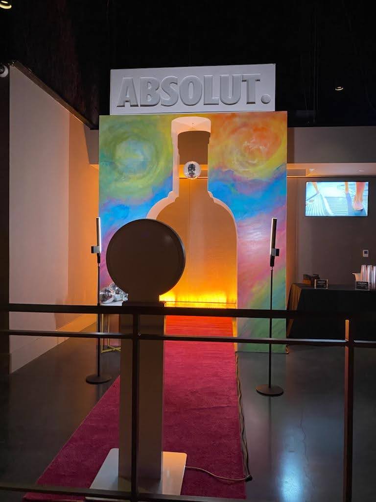 Absolut Vodka branded selfie station with GIF booth technology